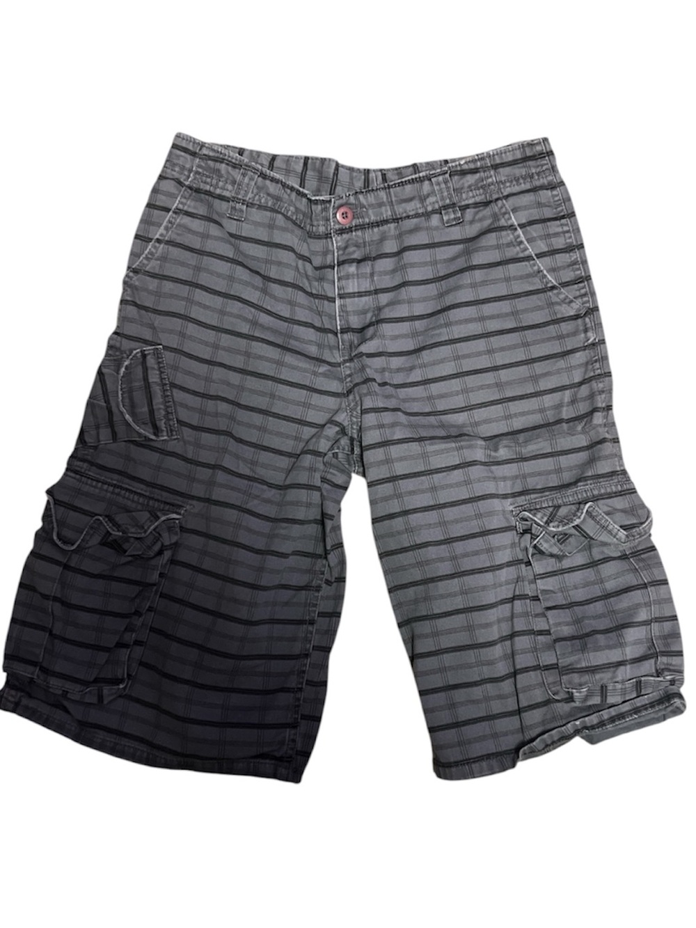 Boys Greendog shorts plaid gray size 16